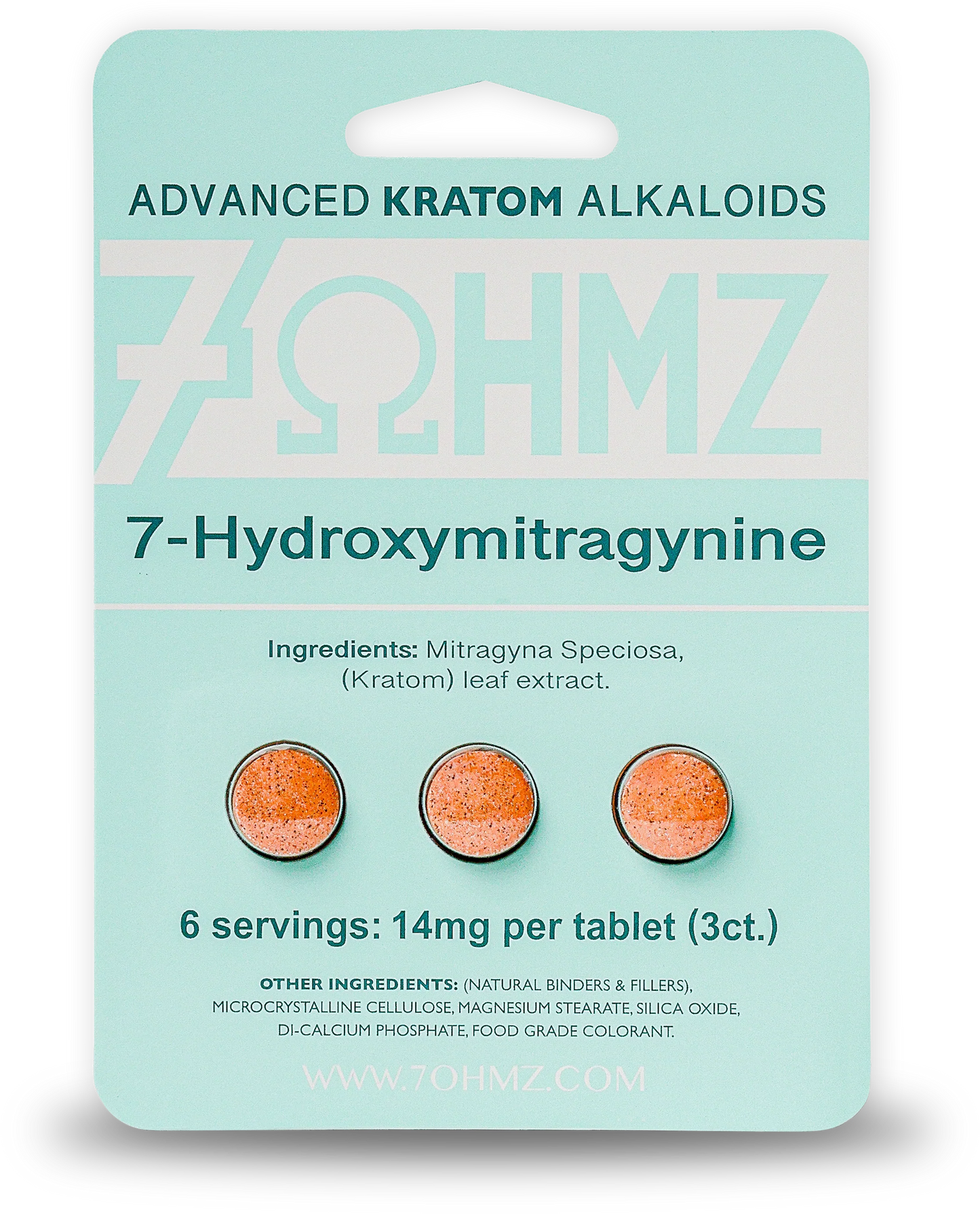 7 OHMZ | Kratom | Advance Kratom Alkaloid 14mg 3 Tablets