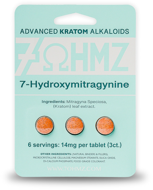 7 OHMZ | Kratom | Advance Kratom Alkaloid 14mg 3 Tablets