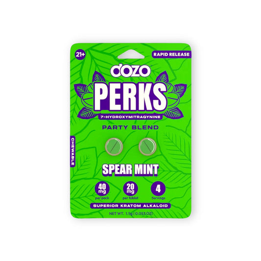 Dozo Perks 7 Hydroxymitragynine 6 Tablets (20mg Per Tablet)
