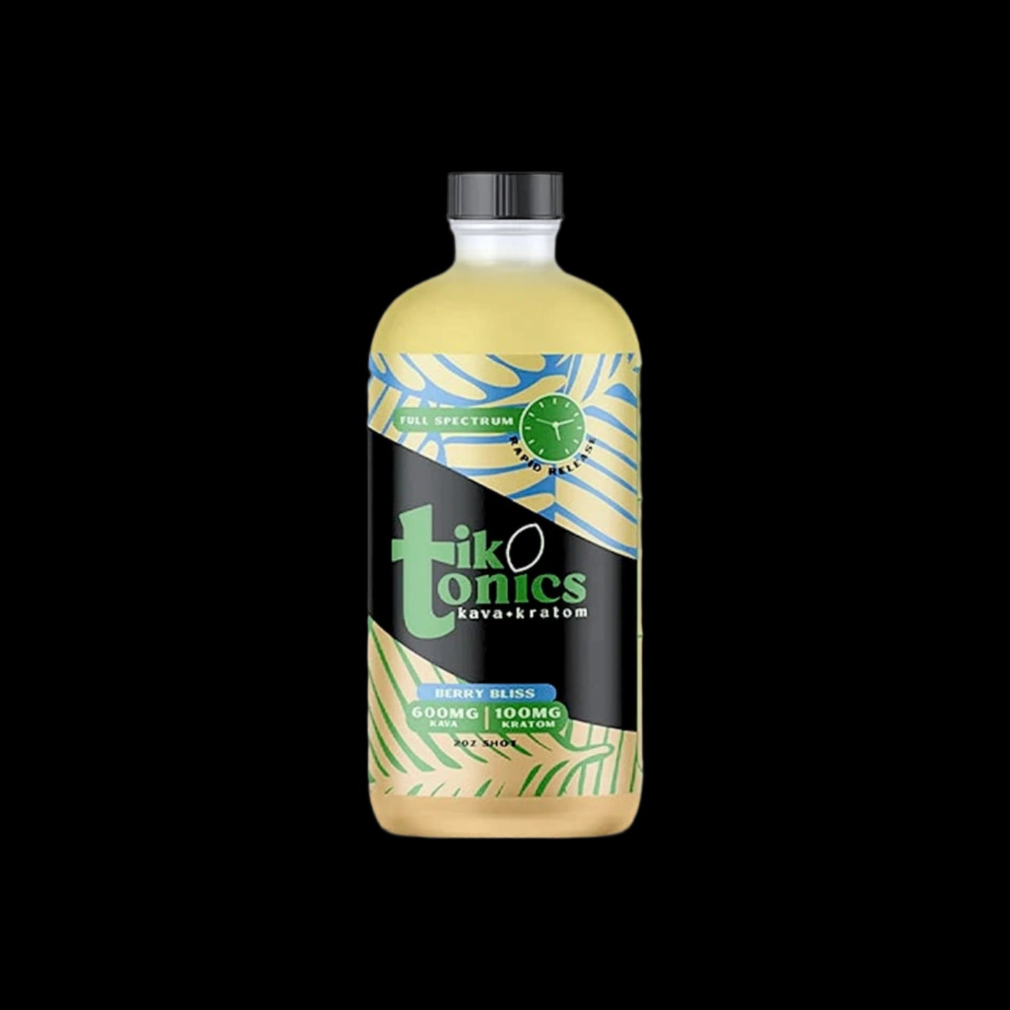 Tik Tonics Kratom 2oz Shots | Full Spectrum Kava + Kratom | Berry Bliss