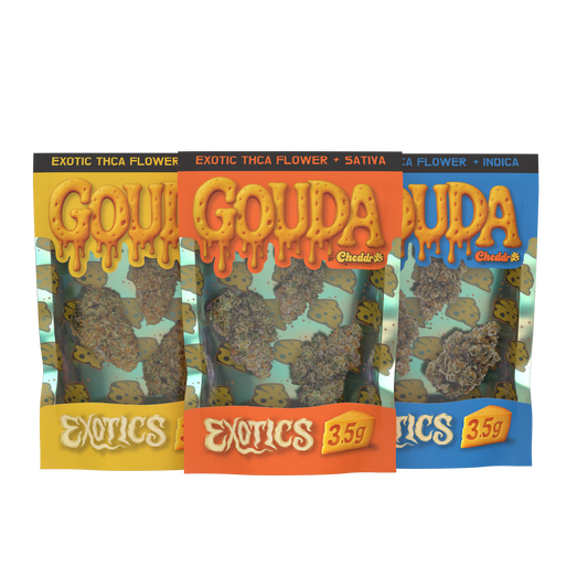 Cheddr Gauda Exotics Flowers | 3.5G Pouch