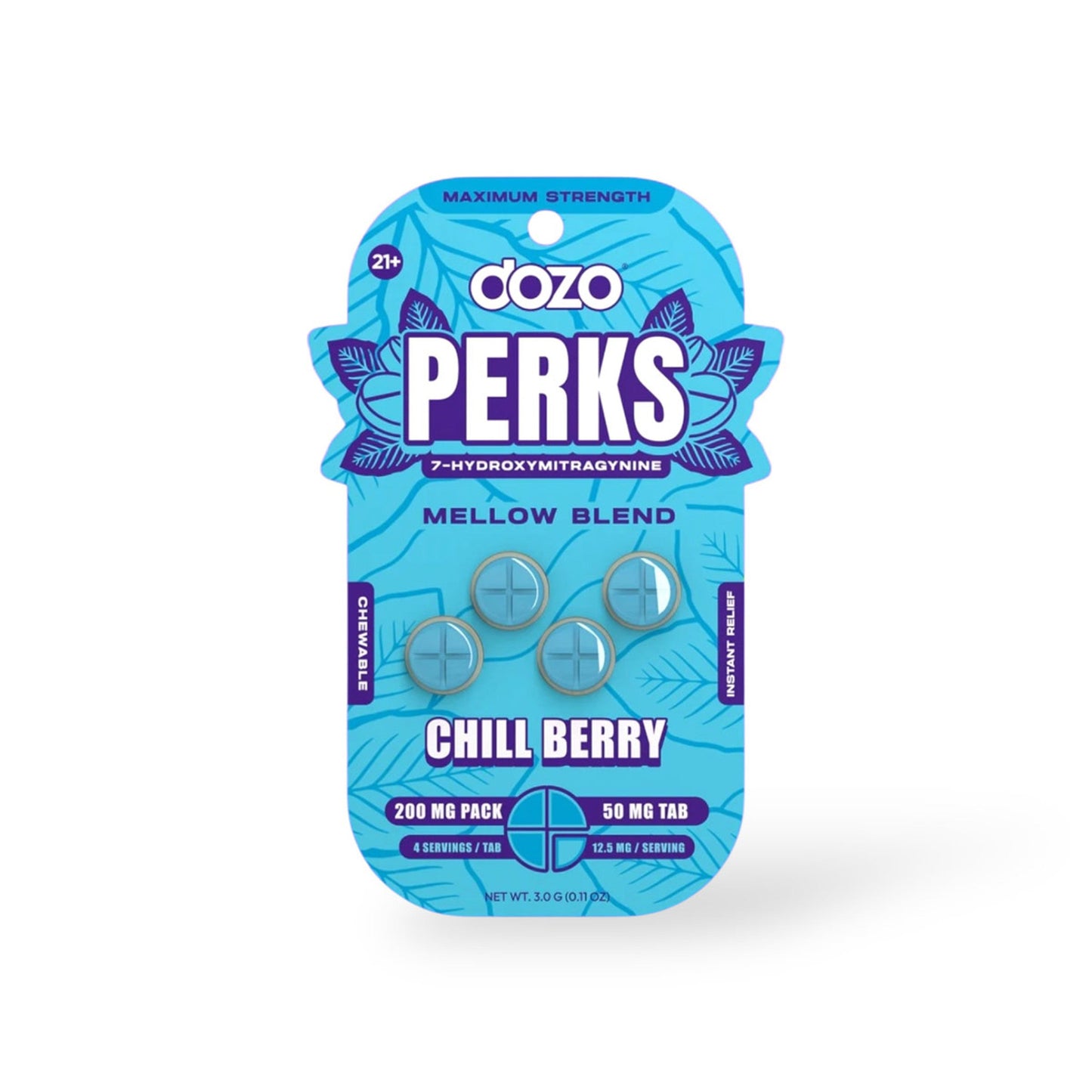 Dozo Perks 7 Hydroxy | 50mg Per Tab | 200mg Per Pack | 4ct